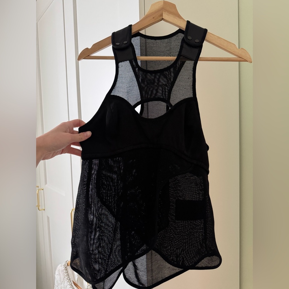 Alexander Wang Black Mesh Tank Top